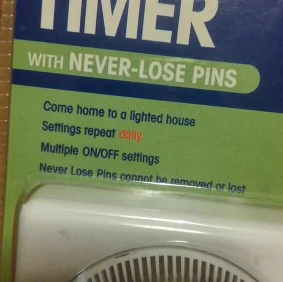Woods brand Indoor Lighting Timer ⏳ Never Lose Pins Plug in Home 🏡 Timer - Picture 4 of 5